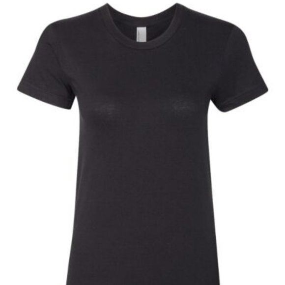 NWT AMERICAN‎ APPAREL WOMEN'S FINE JERSEY T-SHIRT BLACK XS - Picture 2 of 10
